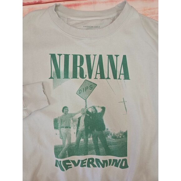 American Eagle Nirvana Nevermind Sweatshirt XL Crewneck Graphic Print - Picture 4 of 7
